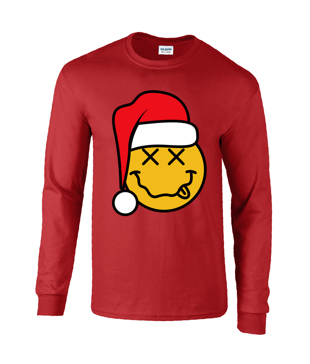 90s Smiley Santa - Long Sleeve T-Shirt
