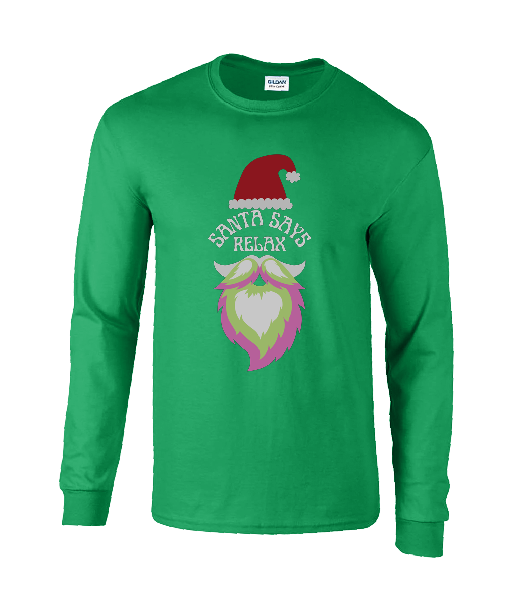 80s Santa Says Relax - Unisex Long Sleeve T-Shirt
