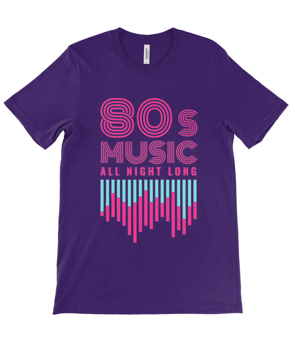 80s music all night long! Unisex Crew Neck T-Shirt