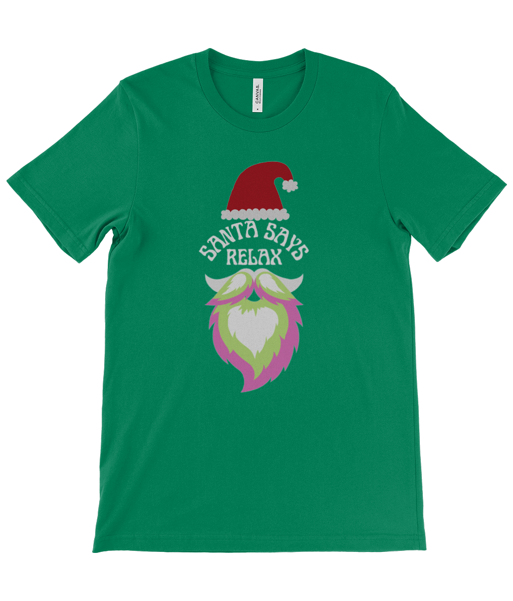 80s Santa Says Relax - Unisex Crew Neck T-Shirt