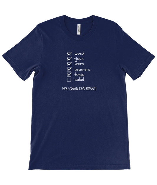 Nou gaan on Braai! Unisex Crew Neck T-Shirt