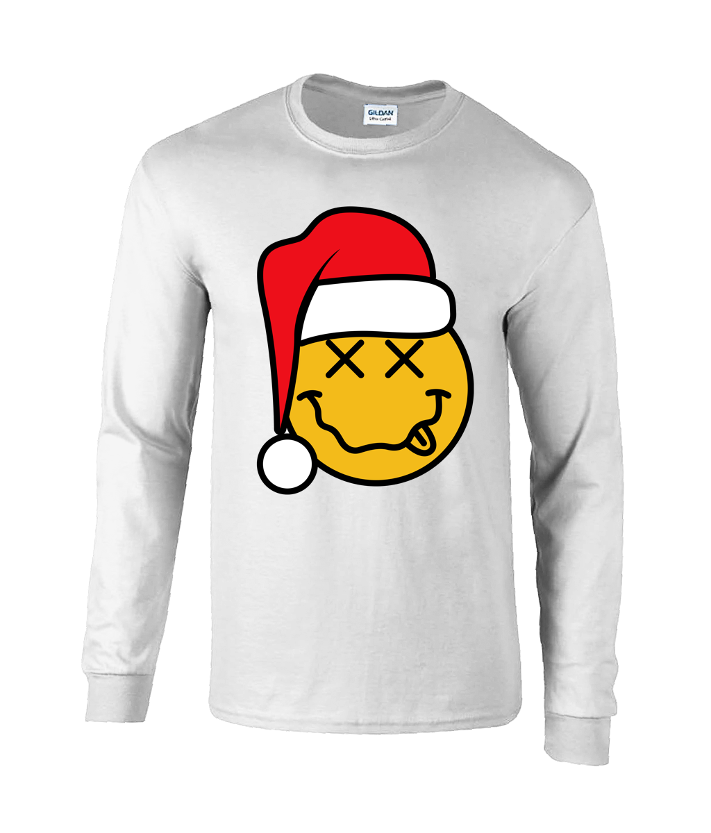 90s Smiley Santa -  Long Sleeve T-Shirt
